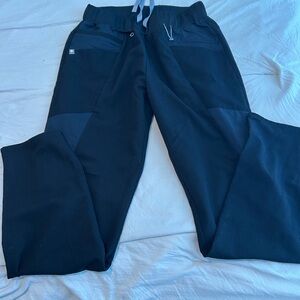 Figs Black Sweatpants with Elastic Waistband